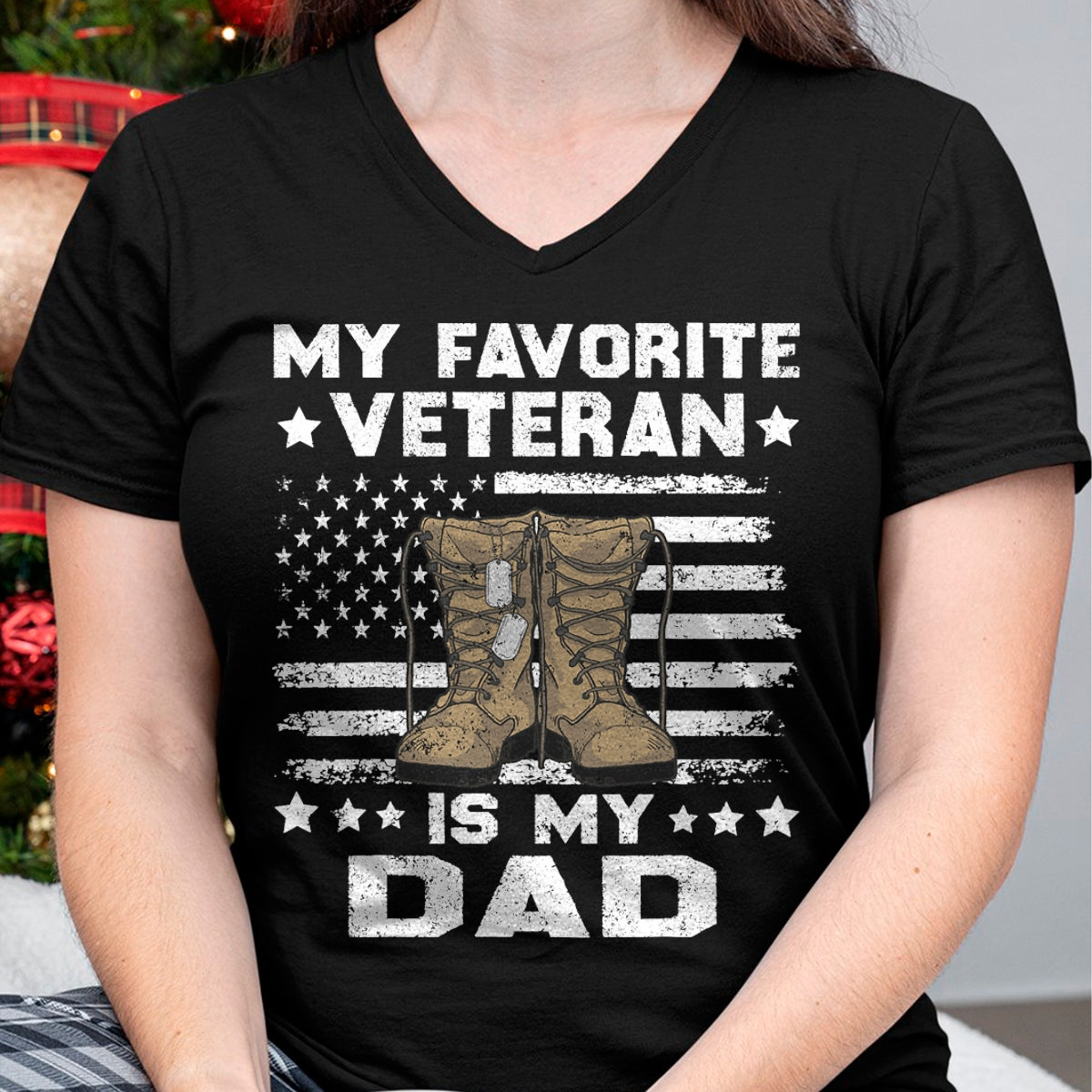 Proud Veteran Shirt, Funny Veteran UnisexT-Shirt/Hoodie/Sweatshirt HLT00 - Father Veterans Day My Favorite Veteran Is My Dad for Kids T-Shirt