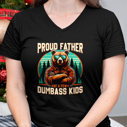 Gift for Dad Shirt, Funny Dad Unisex T-Shirt/Hoodie/Sweatshirt HLT00 – Father_s Day Proud Father Of A Few Dumbass Kids Dad Bear T-Shirt