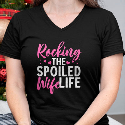 Best Wife Shirt, Wife and Husband Unisex T-Shirt/Hoodie/Sweatshirt HLT00 - Gift for wife T shirt, spoiled wife   Funny Spoiled Wife Art For Women Husband Spoiled Wife Life Pre (1)