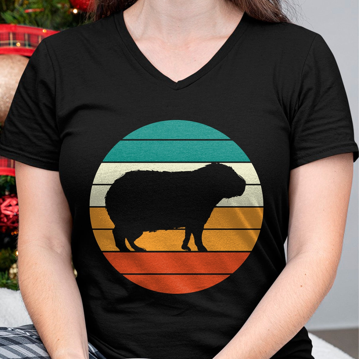 Cute Capybara Shirt, Funny Capybara Unisex T-Shirt/Hoodie/Sweatshirt HLT00 - Retro Rodent Funny Capybara Dont Be Worry Be Capy T-Shirt, Men, Black, 3X-Large