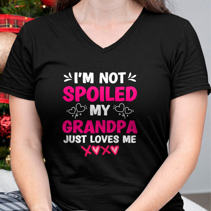 Best Wife Shirt, Wife and Husband Unisex T-Shirt/Hoodie/Sweatshirt HLT00 - I'm Not Spoiled My Grandpa Just Loves Me Granddaughter Girls T-Shirt