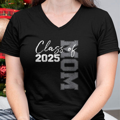 Gift for Mom Shirt, Funny Mom Unisex T-Shirt/Hoodie/Sweatshirt HLT00 - Mom Senior 2025 Proud Mom of a Class of 2025 Graduate Mother T-Shirt