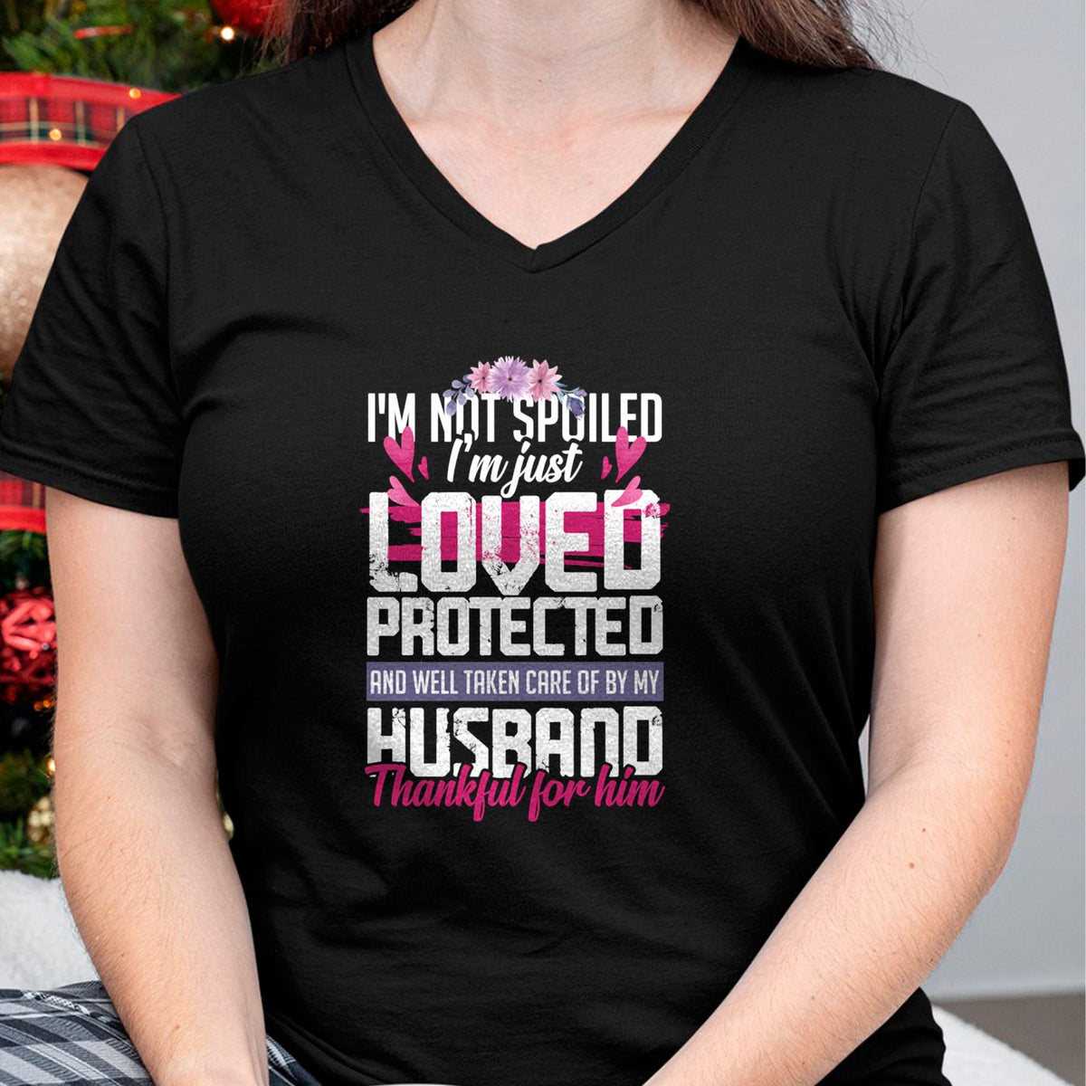 Best Wife Shirt, Wife and Husband Unisex T-Shirt/Hoodie/Sweatshirt HLT00 - Gift for wife T shirt, spoiled wife   Thankful for my Husband - Spoiled Wife Pullover Hoodie