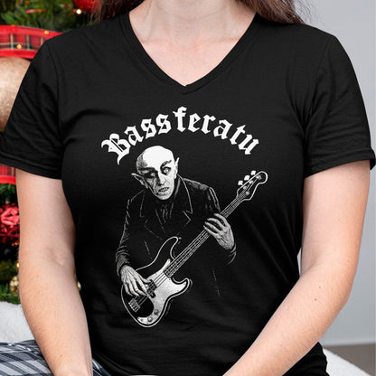 Guitar Lover Shirt, Funny Guitar UnisexT-Shirt/Hoodie/Sweatshirt HLT00 - Bassferatu Gothic Horror Bass Guitar Player Halloween Parody T-Shirt