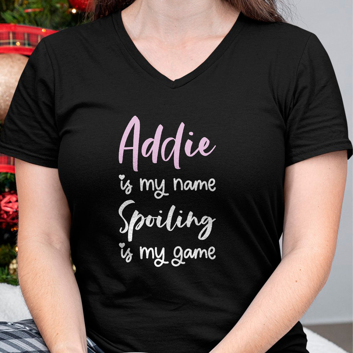 Best Wife Shirt, Wife and Husband Unisex T-Shirt/Hoodie/Sweatshirt HLT00 - Addie Name Personalized Women Spoiled Girl Cute Pink Black T-Shirt