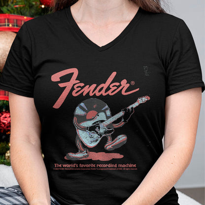 Guitar Lover Shirt, Funny Guitar UnisexT-Shirt/Hoodie/Sweatshirt HLT00 - Fender Record Playing Guitar Centered T-Shirt