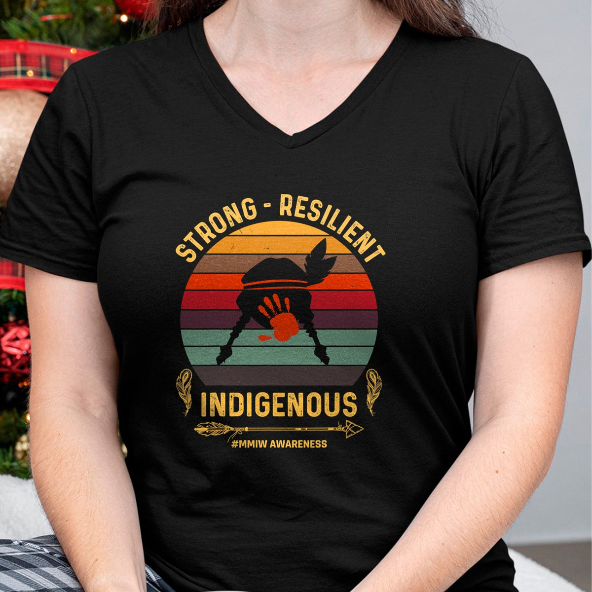 Native American T-Shirts, Vintage Native American Unisex T-Shirt/Hoodie/Sweatshirt HLT00 - Strong - Resilent Indigenous Native American MMIW Awareness