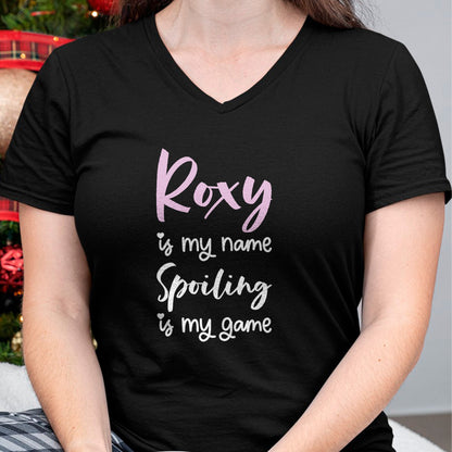 Best Wife Shirt, Wife and Husband Unisex T-Shirt/Hoodie/Sweatshirt HLT00 - Roxy Name Personalized Women Spoiled Girl Cute Pink Black T-Shirt