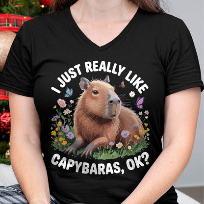 Cute Capybara Shirt, Funny Capybara Unisex T-Shirt/Hoodie/Sweatshirt HLT00 - Funny Capybara Art for Men Women Kids Capy Rodent Capybara T-Shirt