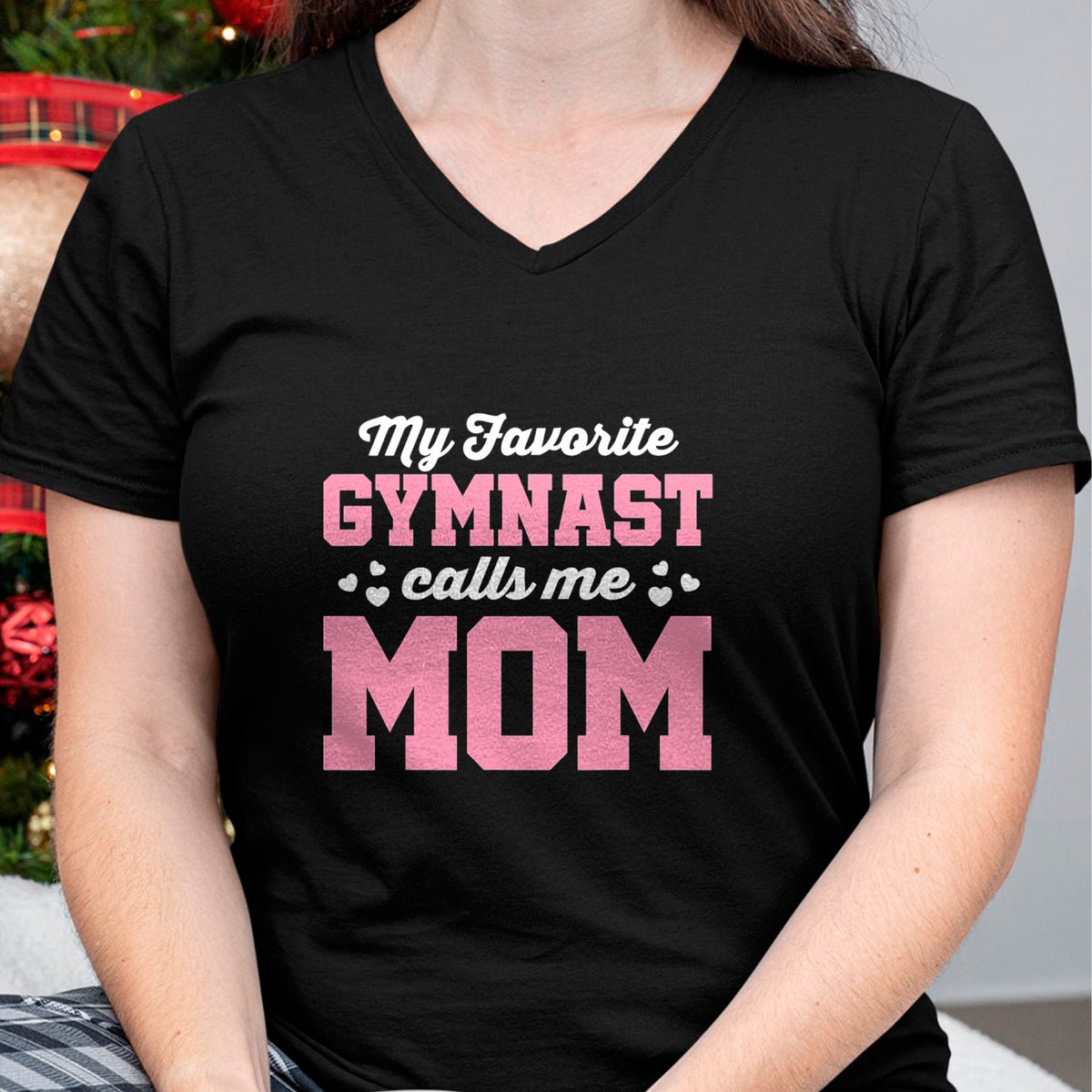 Gift for Mom Shirt, Funny Mom Unisex T-Shirt/Hoodie/Sweatshirt HLT00 - My Favorite Gymnast Calls Me Mom Gymnastics Mom T-Shirt