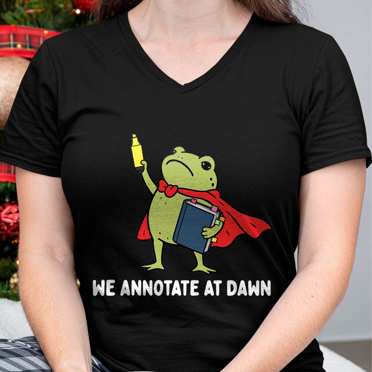 Best Teacher Shirt, Funny Teacher UnisexT-Shirt/Hoodie/Sweatshirt HLT00 - We Annotate At Dawn English Teacher Funny Frog Reader T-Shirt (1)