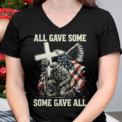 Proud Veteran Shirt, Funny Veteran UnisexT-Shirt/Hoodie/Sweatshirt HLT00 - All Gave Some Some Gave All Patriotic Veteran Design T-Shirt, Men, Black, 3X-Large