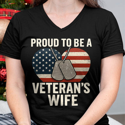 Proud Veteran Shirt, Funny Veteran UnisexT-Shirt/Hoodie/Sweatshirt HLT00 - Proud Veteran?€?s Wife Patriotic Veterans Day T-Shirt