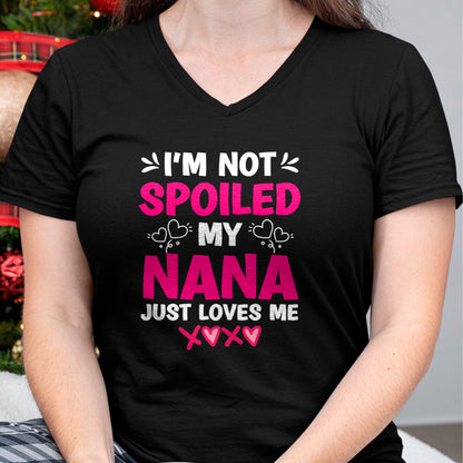 Best Wife Shirt, Wife and Husband Unisex T-Shirt/Hoodie/Sweatshirt HLT00 - I'm Not Spoiled My Nana Just Loves Me My Granddaughter Girls T-Shirt