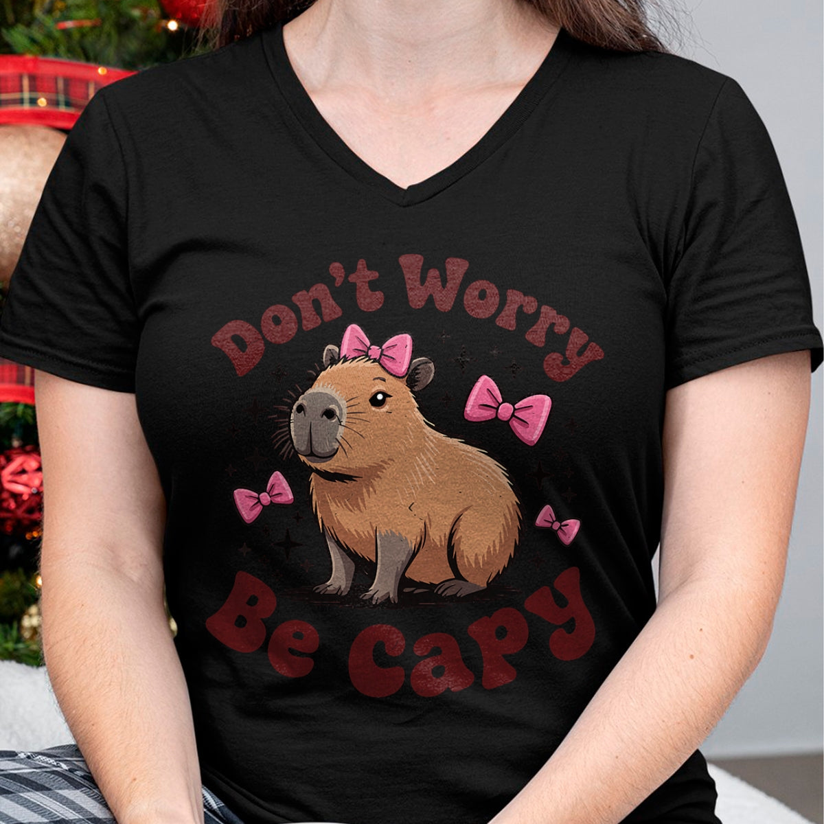 Cute Capybara Shirt, Funny Capybara Unisex T-Shirt/Hoodie/Sweatshirt HLT00 - Toddler Girl Capybara Birthday Gift Cute Don’t Worry Be Capy T-Shirt