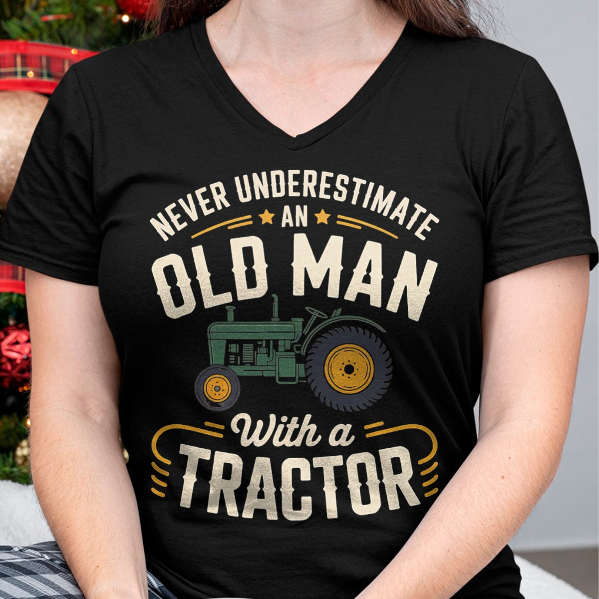 Best Farmer Life Shirt, Funny Farmer UnisexT-Shirt/Hoodie/Sweatshirt HLT00 - Never Underestimate an Old Man with a Tractor – Farming dad T-Shirt