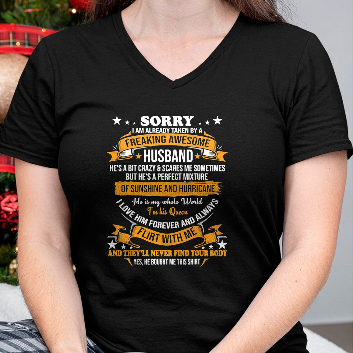 Best Wife Shirt, Wife and Husband Unisex T-Shirt/Hoodie/Sweatshirt HLT00 - Sorry I am already taken by awesome Husband Valentine Day T-Shirt