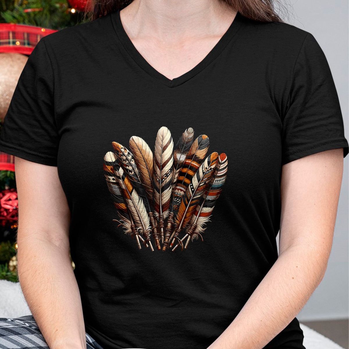 Native American T-Shirts, Vintage Native American Unisex T-Shirt/Hoodie/Sweatshirt HLT00 - Southwest Native American Indian Feather