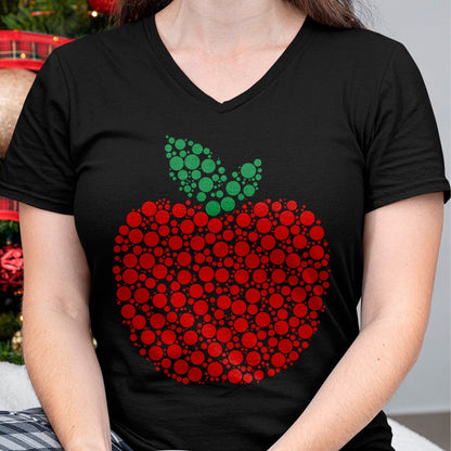 Best Teacher Shirt, Funny Teacher UnisexT-Shirt/Hoodie/Sweatshirt HLT00 - Apple Dot Pattern Art Teacher Appreciation Men Women Humor T-Shirt
