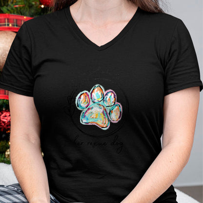 Dog Love Shirt, Dog Lover Gift T-Shirt/Hoodie/Sweatshirt HLT00 - Just a girl who loves her rescue dog T-Shirt