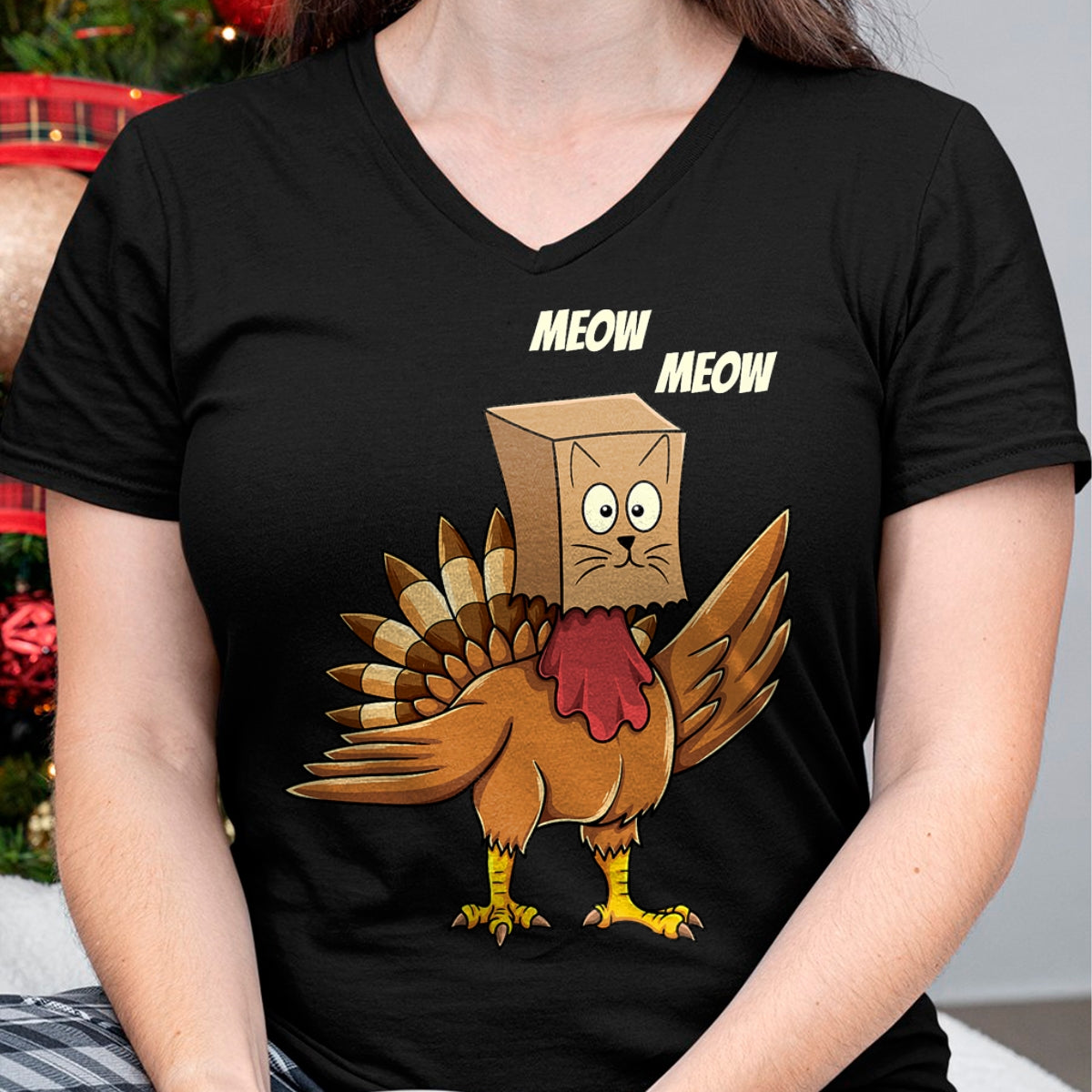 Best Thanksgiving Family Shirt , Funny Thanksgiving UnisexT-Shirt/Hoodie/Sweatshirt HLT00 - Thanksgiving Turkey Cat Meow Funny Men Women Thanksgiving T-Shirt