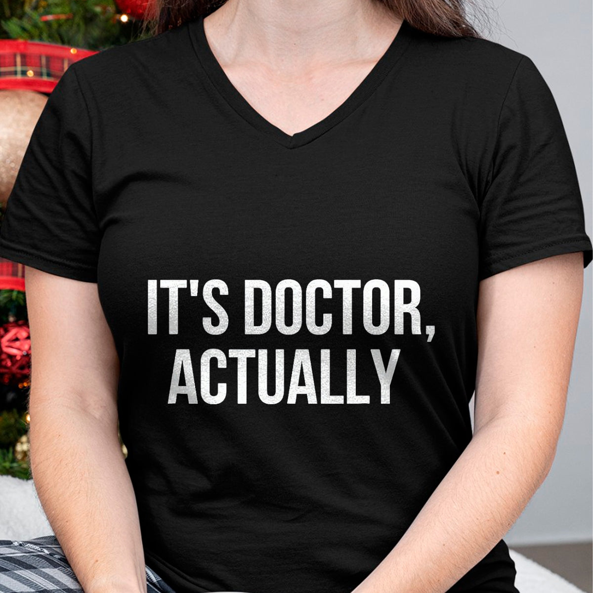 Best Doctor Shirt, Funny Doctor UnisexT-Shirt/Hoodie/Sweatshirt HLT00 - It's Doctor Actually, Funny PHD T-Shirt, Men, Black, 3X-Large