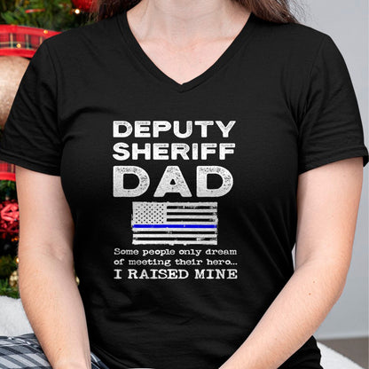 Gift for Dad Shirt, Funny Dad Unisex T-Shirt/Hoodie/Sweatshirt HLT00 – Proud Deputy Sheriff Dad Son Daughter Father Papa Quote T-Shirt
