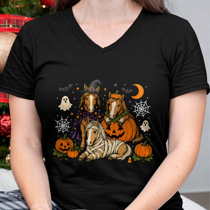 Best Horse Lover Shirt , Funny Horse UnisexT-Shirt/Hoodie/Sweatshirt HLT00 - Stripes Horse Halloween Funny Spooky Season Boo Horse Lover T-Shirt
