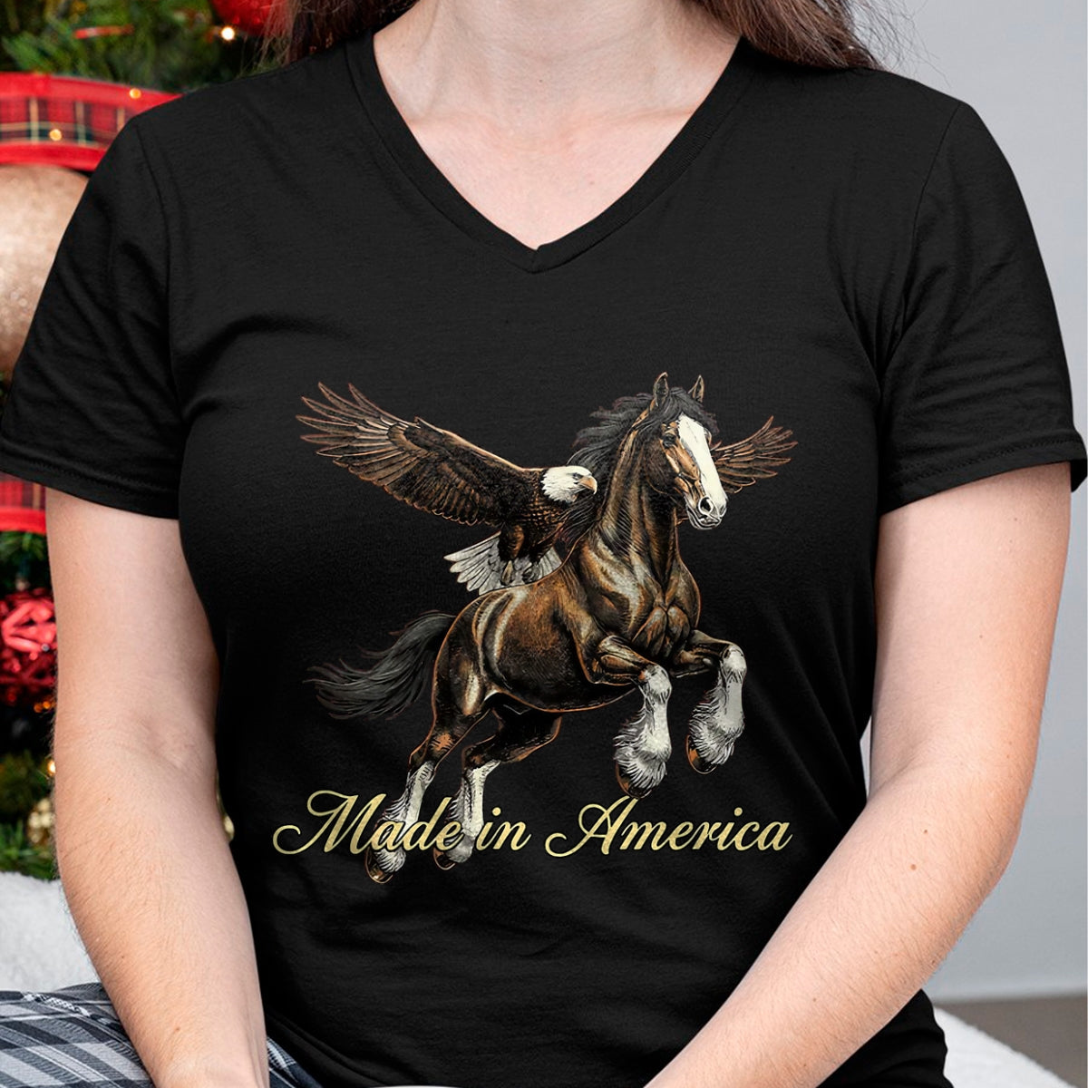 Best Horse Lover Shirt , Funny Horse UnisexT-Shirt/Hoodie/Sweatshirt HLT00 - Made in America Western Horse Eagle Design T-Shirt