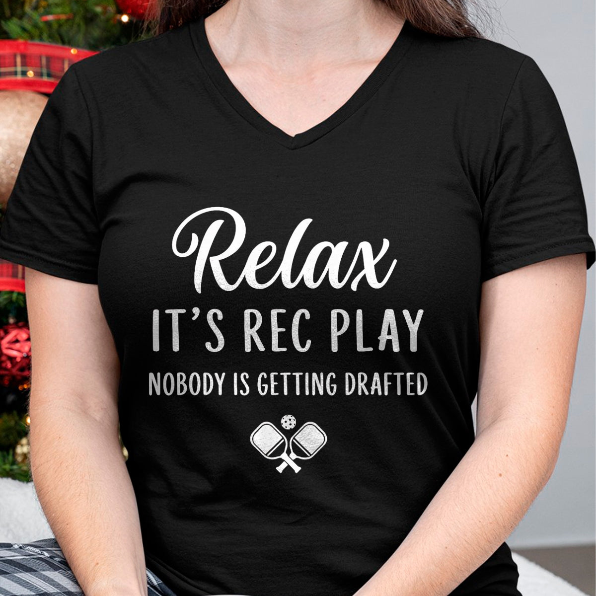 Funny Pickleball Shirt, Pickleball Lover Unisex T-Shirt/Hoodie/Sweatshirt HLT00 - Relax It’s Rec Play Nobody is Getting Drafted Pickleball T-Shirt (Copy)