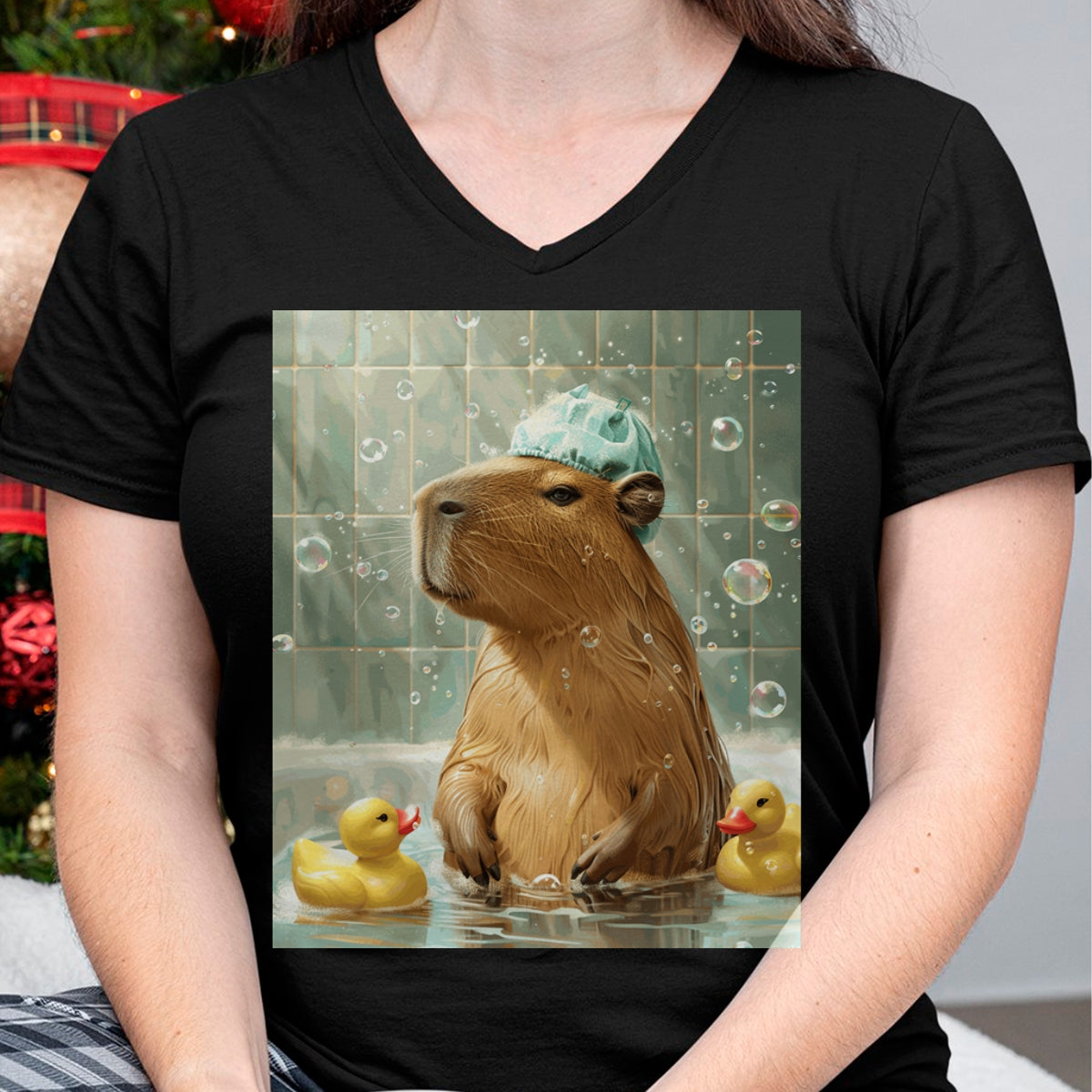 Cute Capybara Shirt, Funny Capybara Unisex T-Shirt/Hoodie/Sweatshirt HLT00 - Funny Graphic Capybara Long Sleeve T-Shirt (18)