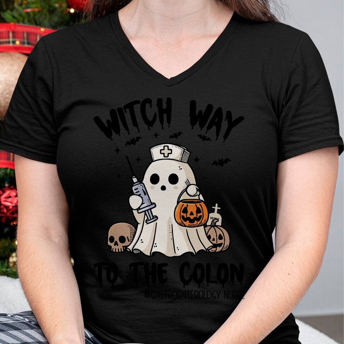 Best Doctor Shirt, Funny Doctor UnisexT-Shirt/Hoodie/Sweatshirt HLT00 - Gastroenterology Nurse Halloween Endo Nurse Ghost Endoscopy T-Shirt