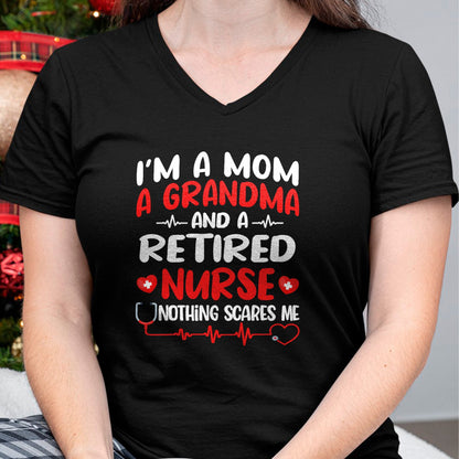 Funny Nurse Shirt, Nurse Unisex T-Shirt/Hoodie/Sweatshirt HLT00 - I'm A Mom And A Grandma And Retired Nurse Funny Retirement T-Shirt
