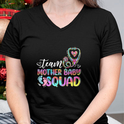 Funny Nurse Shirt, Nurse Unisex T-Shirt/Hoodie/Sweatshirt HLT00 - Team Mother Baby Squad Mother Baby Nurse Nursing Mom T-Shirt