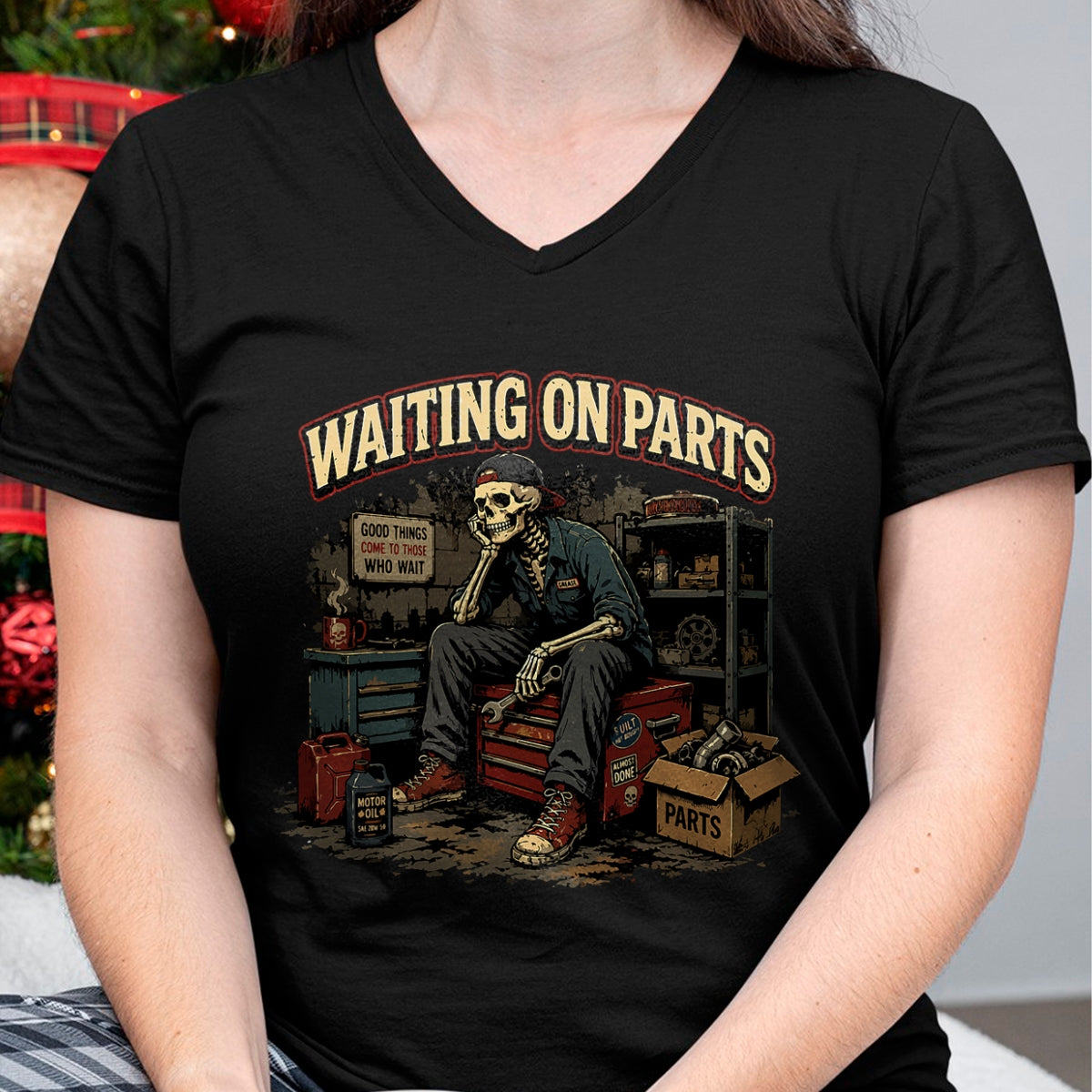 Best Mechanic Life Shirt, Funny Mechanic UnisexT-Shirt/Hoodie/Sweatshirt HLT00 - Waiting On Parts T-Shirt