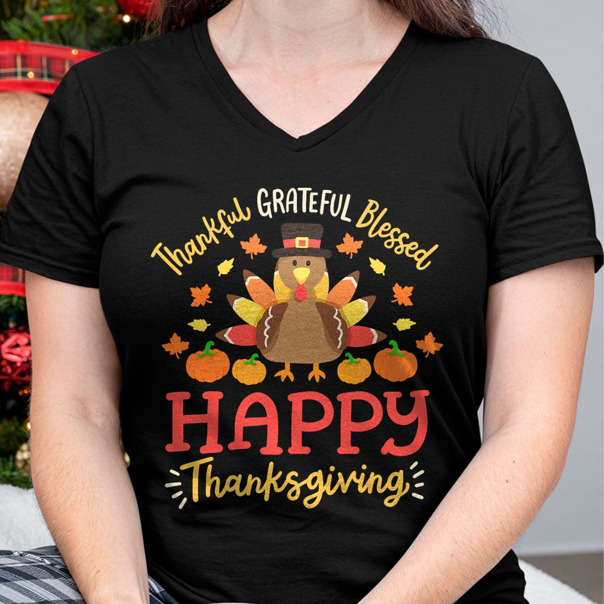 Best Thanksgiving Family Shirt , Funny Thanksgiving UnisexT-Shirt/Hoodie/Sweatshirt HLT00 - Thankful Grateful Blessed Happy Thanksgiving Turkey Gobble T-Shirt
