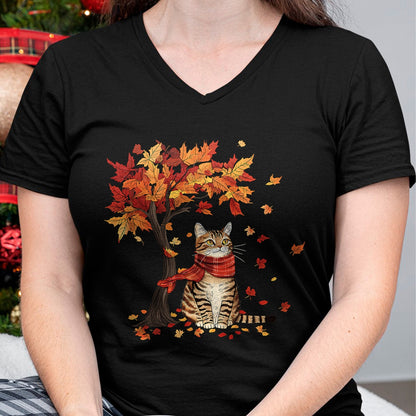 Best Thanksgiving Family Shirt , Funny Thanksgiving UnisexT-Shirt/Hoodie/Sweatshirt HLT00 - Cat Leaf Fall Tree Hello Autumn Thanksgiving It's Fall Y'all T-Shirt