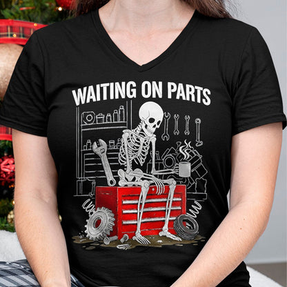 Best Mechanic Life Shirt, Funny Mechanic UnisexT-Shirt/Hoodie/Sweatshirt HLT00 - Funny Waiting On Parts Mechanic Skeleton Auto Repair Life T-Shirt, Men, Black, 3X-Large (1)
