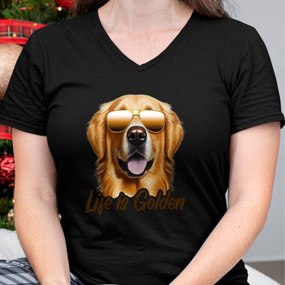 Dog Love Shirt, Dog Lover Gift T-Shirt/Hoodie/Sweatshirt HLT00 - Life is Golden Funny Golden Retriever Cute Dog Good Pet Life T-Shirt