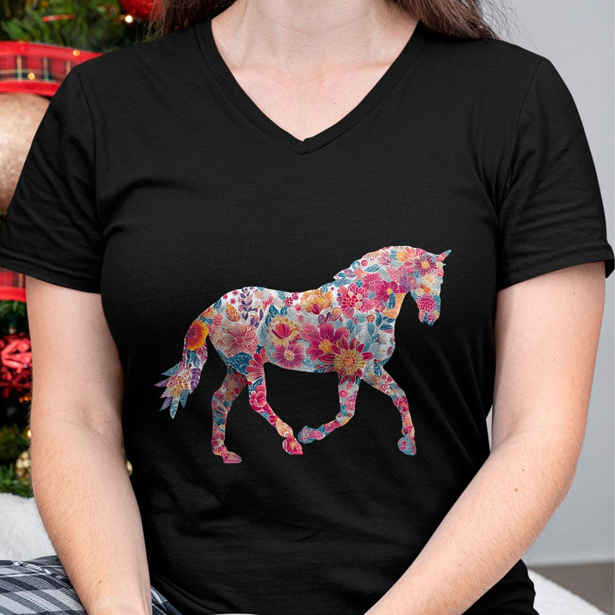 Best Horse Lover Shirt , Funny Horse UnisexT-Shirt/Hoodie/Sweatshirt HLT00 - Horse Flower Equestrian Riding Floral Pattern Graphic T-Shirt