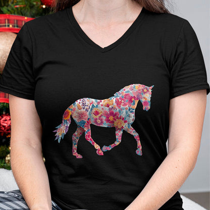 Best Horse Lover Shirt , Funny Horse UnisexT-Shirt/Hoodie/Sweatshirt HLT00 - Horse Flower Equestrian Riding Floral Pattern Graphic T-Shirt