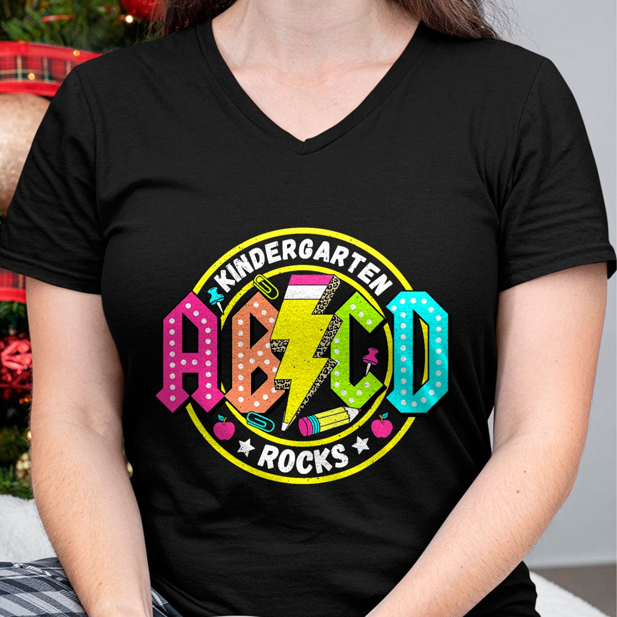Best Teacher Shirt, Funny Teacher UnisexT-Shirt/Hoodie/Sweatshirt HLT00 - Kindergarten Rocks ABCD Back to School Funny Rock Teacher T-Shirt