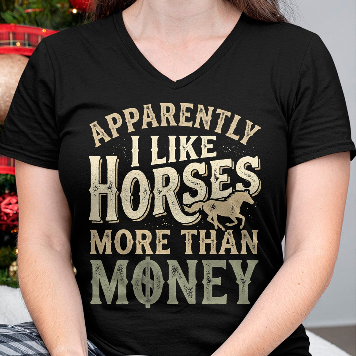 Best Horse Lover Shirt , Funny Horse UnisexT-Shirt/Hoodie/Sweatshirt HLT00 - Horse Equestrian Apparently I Like Horses More Than Money T-Shirt