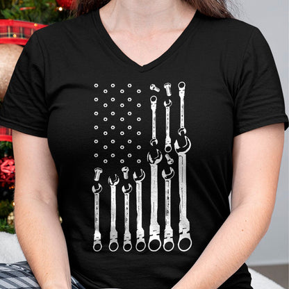 Best Mechanic Life Shirt, Funny Mechanic UnisexT-Shirt/Hoodie/Sweatshirt HLT00 - Mechanic Flag American Patriotic Flag Car Mechanic USA Flag T-Shirt