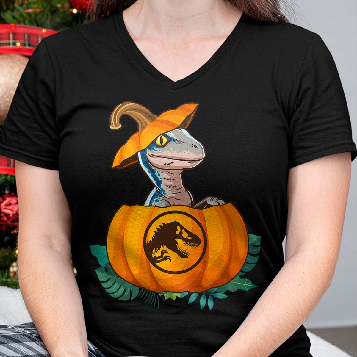 Best Dinosaur Lover Shirt, Funny Dinosaur UnisexT-Shirt/Hoodie/Sweatshirt HLT00 - Jurassic World Halloween Dinosaur Pumpkin Logo T-Shirt
