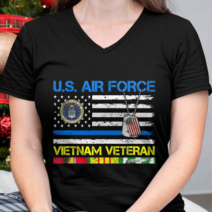 Proud Veteran Shirt, Funny Veteran UnisexT-Shirt/Hoodie/Sweatshirt HLT00 - Men U.S Air Force Vietnam Veteran, USAF Veteran Flag Vintage T-Shirt