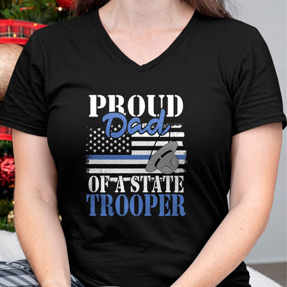 Gift for Dad Shirt, Funny Dad Unisex T-Shirt/Hoodie/Sweatshirt HLT00 – Proud Dad of a State Trooper Police Officer Graduation T-Shirt