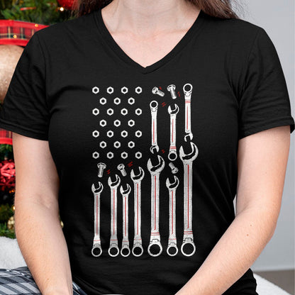 Best Mechanic Life Shirt, Funny Mechanic UnisexT-Shirt/Hoodie/Sweatshirt HLT00 - Mechanic American Flag Repair Car Technician Men Dad T-Shirt