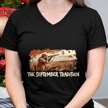 Funny Hunting Shirt, Gift For Hunting Lover Unisex T-Shirt/Hoodie/Sweatshirt HLT00 - Dove Hunting Season September Tradition Bird Hunter T-Shirt