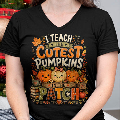 Best Teacher Shirt, Funny Teacher UnisexT-Shirt/Hoodie/Sweatshirt HLT00 - I Teach the Cutest Pumpkins in the Patch Teacher Fall T-Shirt
